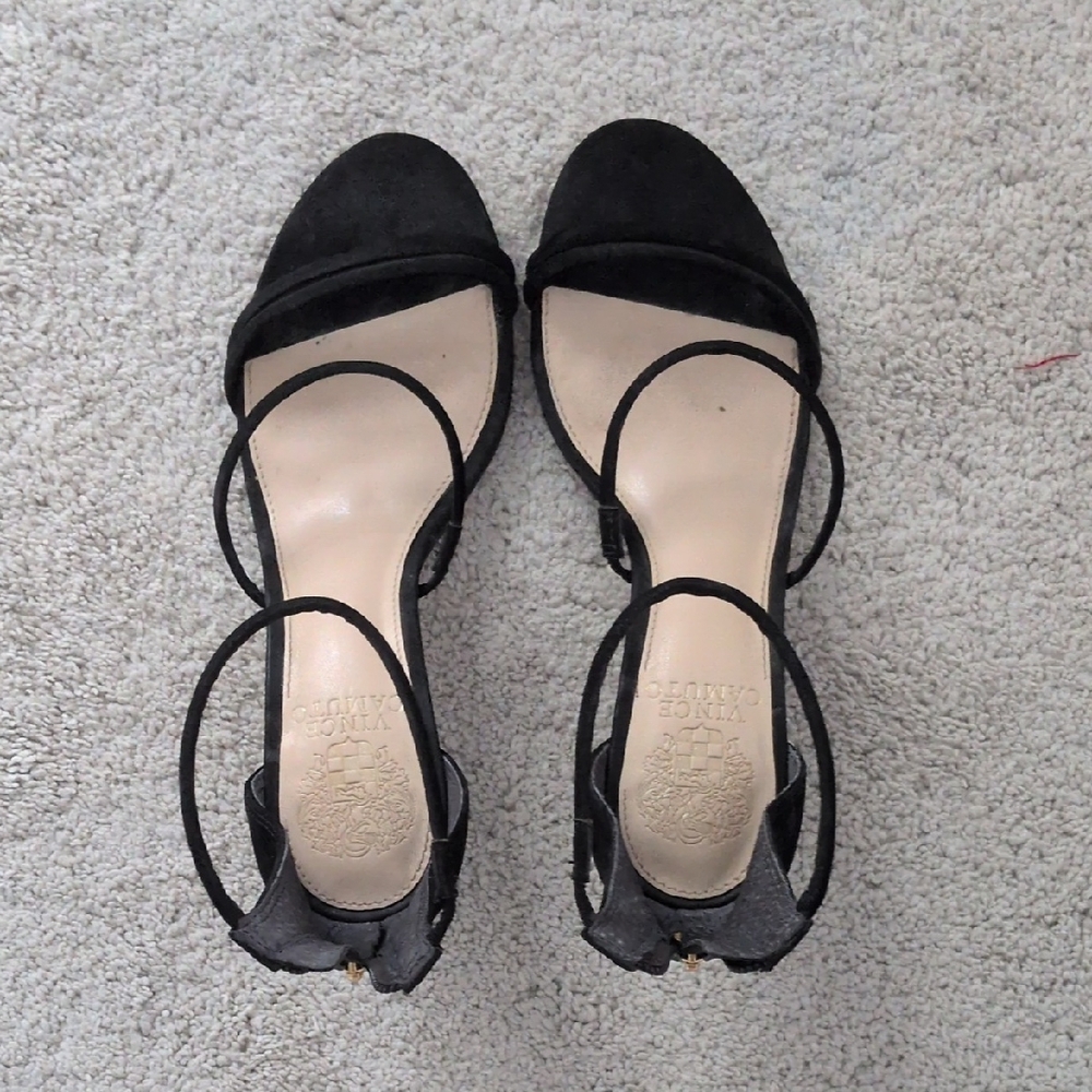 Vince Camuto Black Strappy Heels
